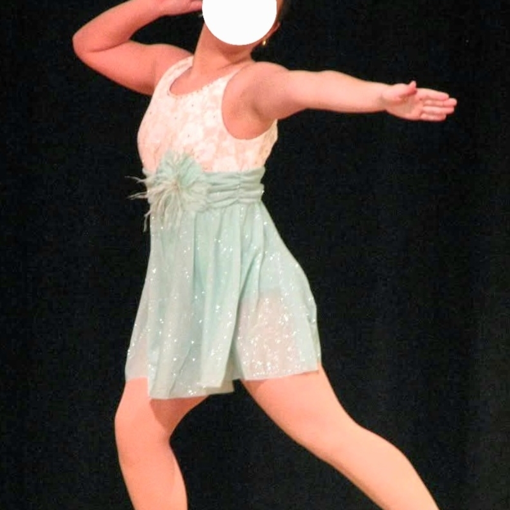 Weissman Mint Green and Ivory Lyrical Dance Costume
